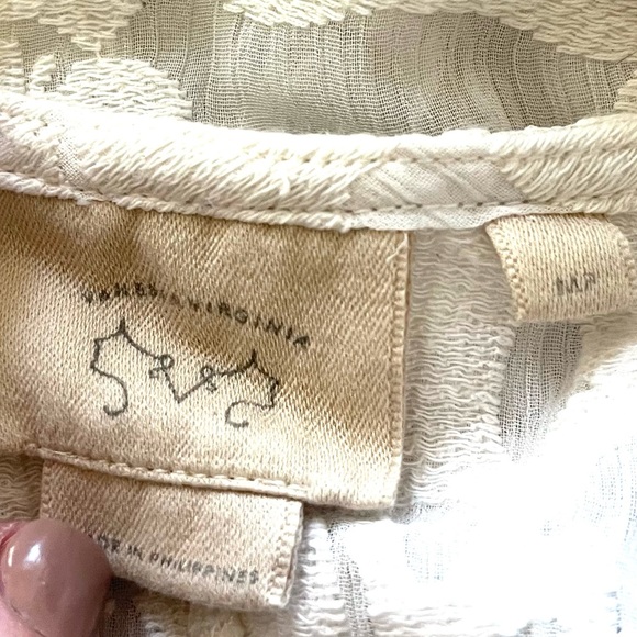 Anthropologie Vanessa Virginia Sheer Lace Swing Tank Top - Picture 7 of 7